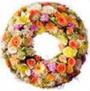 Large wreath with mixed flowers